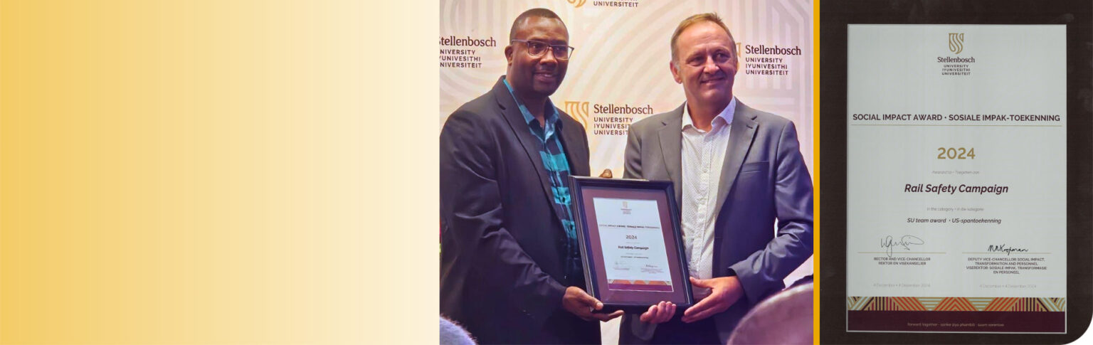 Rail Safety Campaign wins Stellenbosch University Social Impact Award